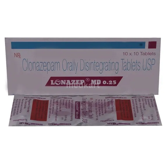 lonazep md 0.25mg tablet 10's